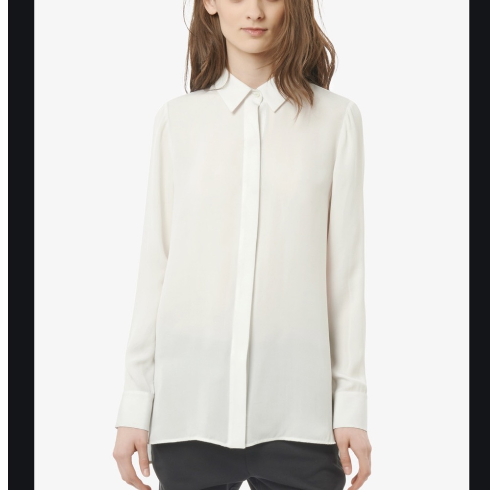 NWOT Vince silk white blouse